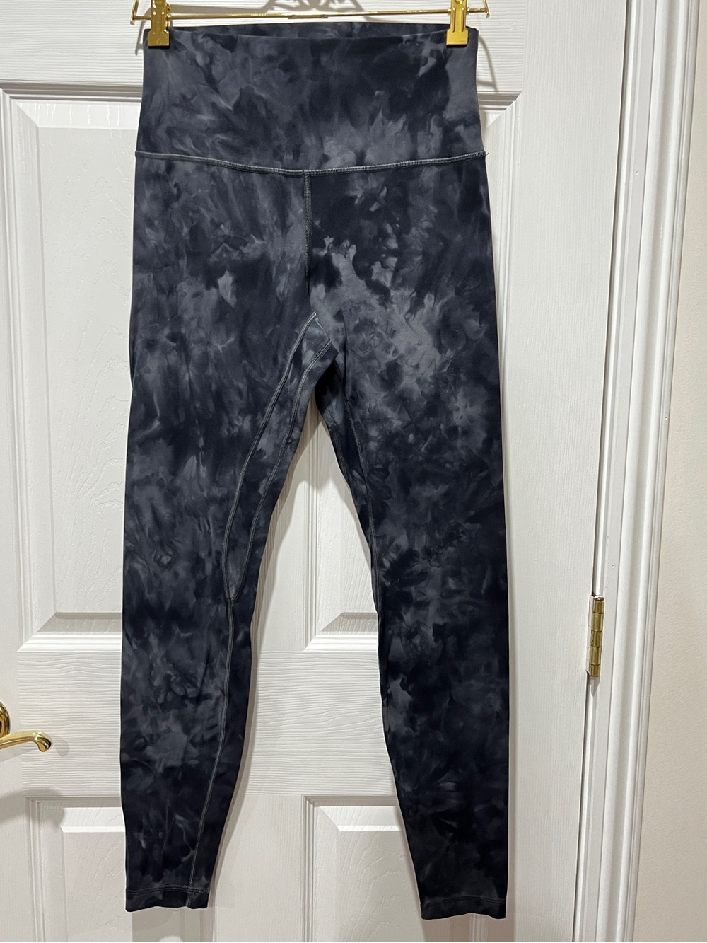 Lululemon Align Pant Diamond Dye Full Length Leggings Size 8 Pitch Graphite Gray